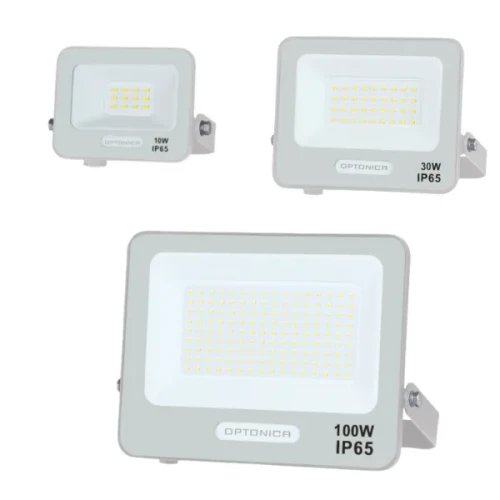 Projecteur LED extérieur IP65 blanc – Extra-plat, puissant et économique