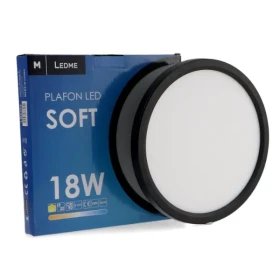 Plafonnier LED CCT Soft noir – Extra-plat 21 mm Ø 22 / 29 / 39 cm