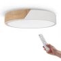 Plafonnier LED 24W Blanc Bois Ø300mm | CCT 2700-6500K 2400lm