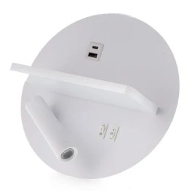 Applique murale LED 3-10W avec étagère et USB Type-C – Double éclairage orientable