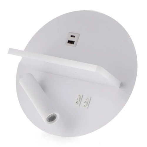 Applique murale LED 3-10W avec étagère et USB Type-C – Double éclairage orientable