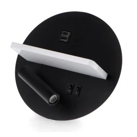 Applique étagère LED réglable 13W noire