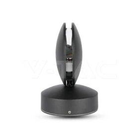 Applique LED 360° 6W noire 4000K IP65