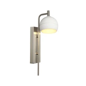Applique murale LED design nickel brossé et blanc – 10W 3000K