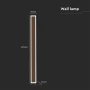 Applique murale LED verticale 17W corten IP65