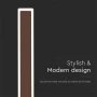 Applique murale LED verticale 17W corten IP65