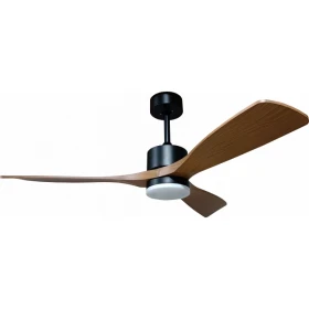 Ventilateur de Plafond LED CCT Noir & Bois