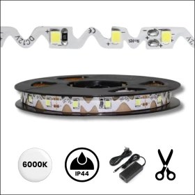 Bande LED ZigZag blanc froid 6000K 12V IP44 – Ruban LED pliable 9 W/m