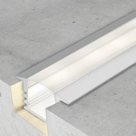 Profilé encastrable aluminium 2m pour placo | Diffuseur inclus