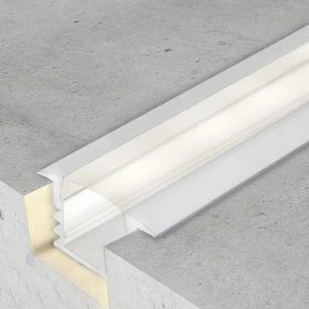 Profilé Aluminium encastré Pladur blanc laqué 2 mètres