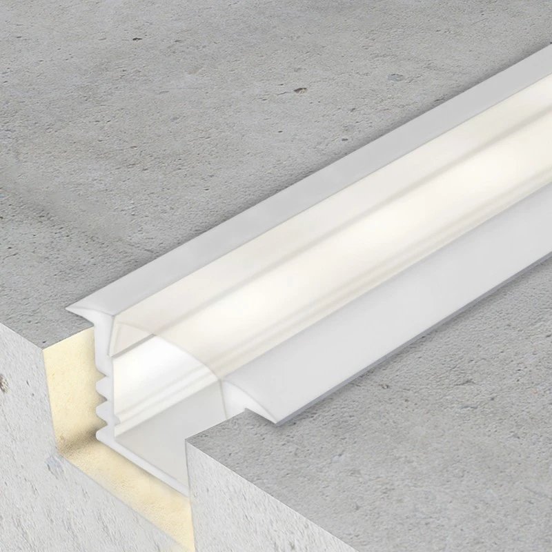 Profilé Aluminium encastré Pladur blanc laqué 2 mètres