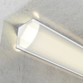 Profilé Aluminium d'angle Coin L blanc laqué 2 mètres