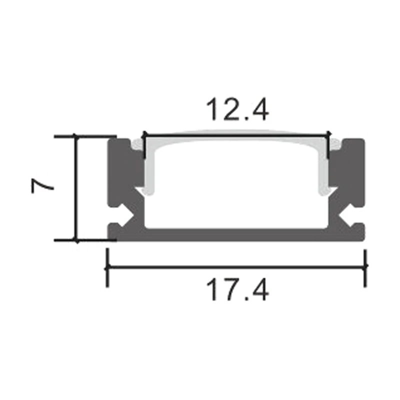 Profilé Aluminium Encastrable avec Capot Continu pour Double Ruban LED