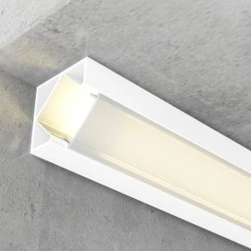 Profilé Aluminium d'angle Kopep blanc laqué 2 mètres