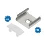Pack 2 embouts et 2 fixations pour profilé LM3707