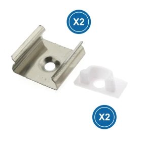 Pack 2 Embouts et 2 Fixations pour profilé LM3702