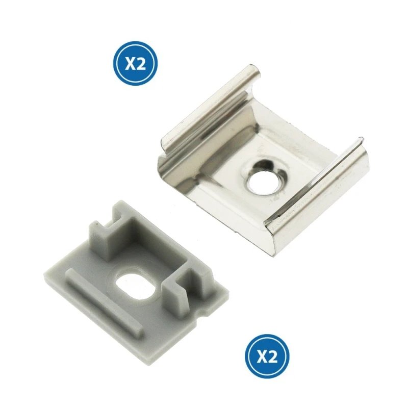Pack 2 embouts et 2 fixations pour profilé LM3757