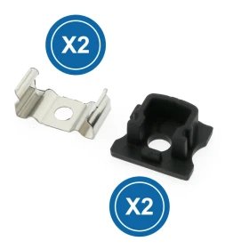 Pack 2 embouts et 2 fixations pour profilé LM3720