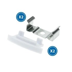 Pack 2 embouts et 2 fixations pour profilé LM3705