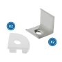 Pack 2 embouts et 2 fixations pour profilé LM3715