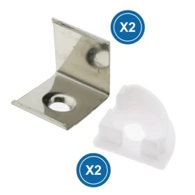 Pack 2 embouts et 2 fixations pour profilé LM3742