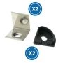 Pack 2 embouts et 2 fixations pour profilé LM3744