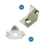Pack 2 embouts et 2 fixations pour profilé LM3717