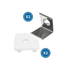 Pack 2 embouts et 2 fixations pour profilé LM3728