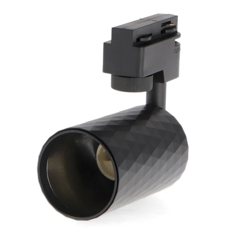 Spot GU10 Diamond sur Rail Monophasé – Blanc, Noir ou Doré