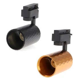 Spot GU10 Diamond sur Rail Monophasé – Blanc, Noir ou Doré