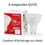 Pack 4 Spots sur Rail LED 1 mètre complet – Personnalisable