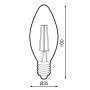 Ampoule Filament LED E14 C35 4W Ambre 2300K Bougie