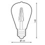 Ampoule Filament LED E27 ST64 6W Ambre 2300K Edison