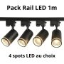 Pack 4 Spots sur Rail LED 1 mètre complet – Personnalisable