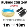 Ruban LED COB 24V kit complet de 1 à 10m