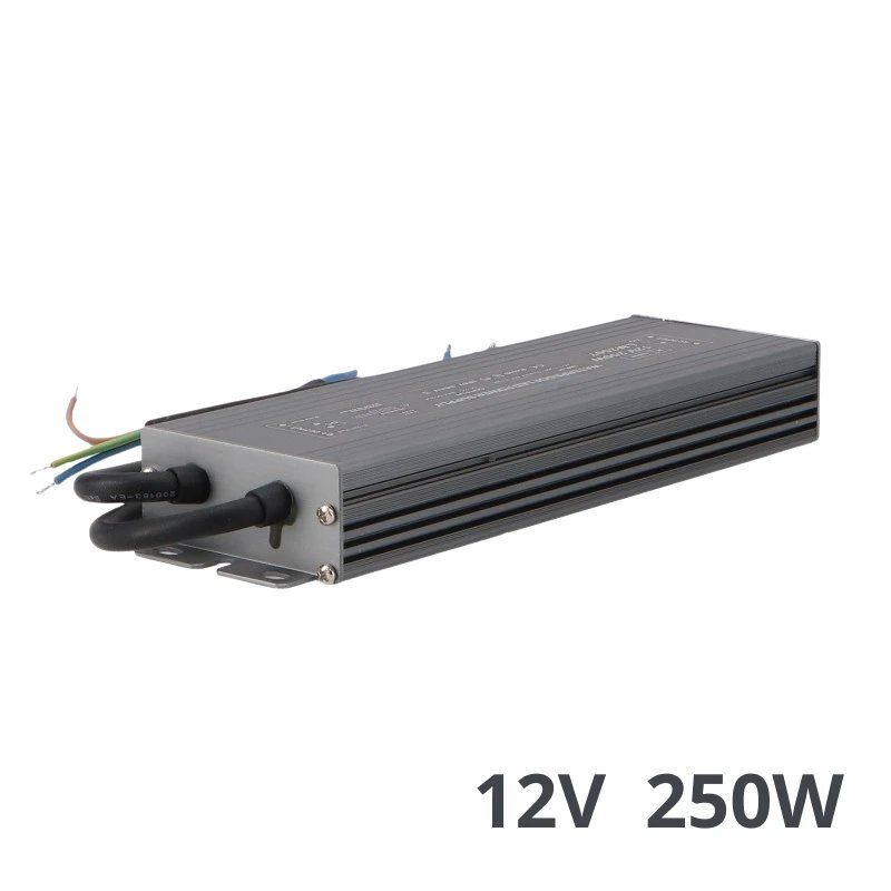 Alimentation 12V 250W IP65 pour rubans LED – Transformateur étanche