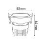Spot LED Downlight Encastrable 10W CCT CRI 90