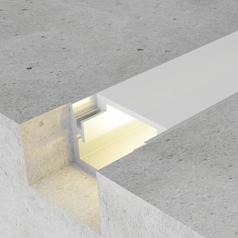 Profilé aluminium encastré de sol Fat 2 mètres