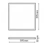 Dalle LED 60x60 25W 4500 lm Flicker Free