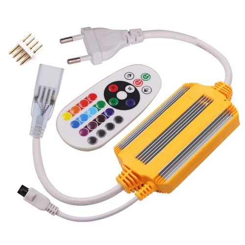 Kit Contrôleur RGB IR 220V + Télécommande 24 Touches Néon LED
