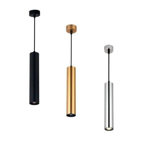 Suspension LED GU10 Moderne : Noir, Doré & Chromé