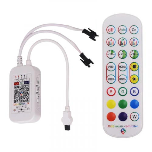 Ruban LED connecté blanc dimmable 5m Smart LED Stripe compatible avec  bluetooth avec télécommande