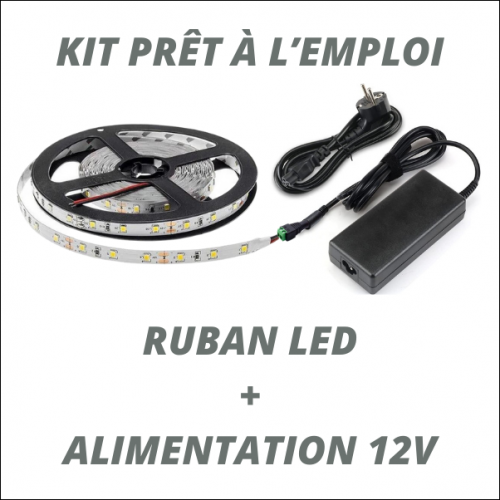 Kit Ruban LED Blanc Froid 12V-230V