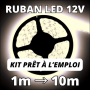 Kit ruban LED blanc neutre de 1 à 10 mètres