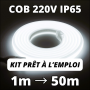 Kit ruban LED COB 200V 6000°K
