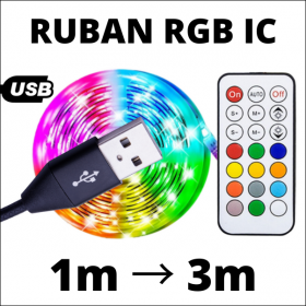 Ruban led USB orange 5V