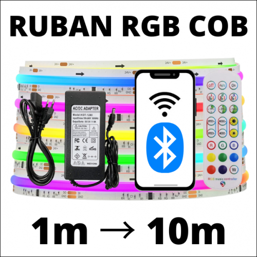 Ruban LED COB RGB IC Kit Bluetooth