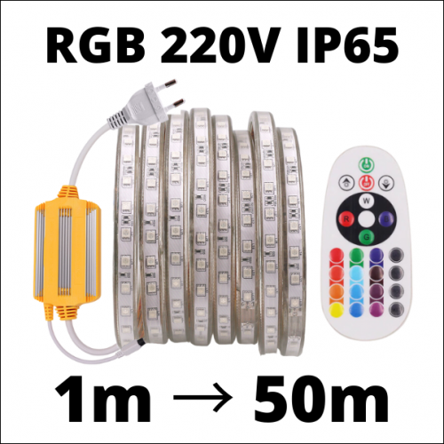 Ruban LED RGB 220V kit complet