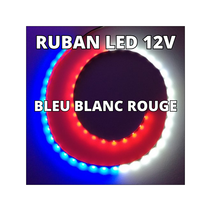 Ruban LED bleu blanc rouge couleur drapeau français