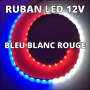 Ruban LED bleu blanc rouge couleur drapeau français